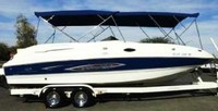 Photo of Chaparral 252 Sunesta, 2005: Bimini Top Forward Camper Top, viewed from Starboard Side 