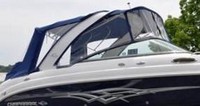Photo of Chaparral 255 SSI Radar Arch, 2010: Bimini Connector, Side Curtains, Camper Top, Camper Side and Aft Curtains, viewed from Starboard Side 