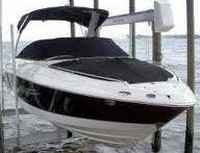Photo of Chaparral 256 SSX Radar Arch, 2007 Front Bimini Aft Top, Bow Cover Cockpit Cover, viewed from Starboard Front 