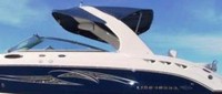 Photo of Chaparral 256 SSX Radar Arch, 2007 Rear Arch, Front Bimini Aft Top, viewed from Port Side 