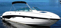 Photo of Chaparral 265 SSI NO Arch, 2003: Bimini Top in Boot, viewed from Starboard Front 
