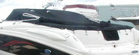 Photo of Chaparral 265 SSI NO Arch, 2005: Bimini Top in Boot Laid Down Cockpit Cover, viewed from Port Rear 
