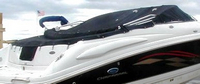 Photo of Chaparral 265 SSI NO Arch, 2005: Bimini Top in Boot Laid Down Cockpit Cover, viewed from Starboard Rear 