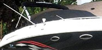 Photo of Chaparral 265 SSI NO Arch, 2005: Bimini Top in Boot, Cockpit Cover, viewed from Starboard Front 