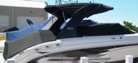 Photo of Chaparral 267 SSX Radar Arch, 2012: Bimini Top, Arch-Aft-Top, Cockpit Cover with Optional Rear Rails, viewed from Starboard Side 