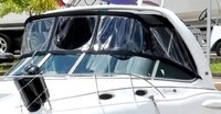 Photo of Chaparral 270 Signature Canvas Under Radar Arch, 2004: Bimini Top, Connector, Side Curtains, Camper Camper Aft Curtain, viewed from Port Front 