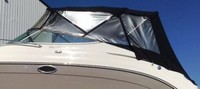 Chaparral® 270 Signature No Arch Camper-Top-Side-Curtains-OEM-T2.2™ Pair Factory Camper SIDE CURTAINS (Port and Starboard sides) with Eisenglass window(s) zip to OEM Camper Top and Aft Curtains (not included), OEM (Original Equipment Manufacturer)