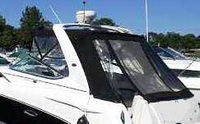 Chaparral® 270 Signature Radar Arch Camper-Top-Aft-Curtain-OEM-T3.5™ Factory Camper AFT CURTAIN with clear Eisenglass windows zips to back of OEM Camper Top and Side Curtains (not included) and connects to Transom, OEM (Original Equipment Manufacturer)
