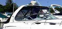 Chaparral® 270 Signature Radar Arch Bimini-Connector-OEM-T3™ Factory Front BIMINI CONNECTOR Eisenglass Window Set (also called Windscreen, typically 3 front panels, but 1 or 2 on some boats) zips between Bimini-Top (not included) and Windshield. (NO Bimini-Top OR Side-Curtains, sold separately), OEM (Original Equipment Manufacturer)