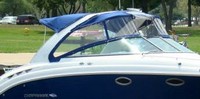 Chaparral® 275 SSI Radar Arch Bimini-Connector-OEM-T2™ Factory Front BIMINI CONNECTOR Eisenglass Window Set (also called Windscreen, typically 3 front panels, but 1 or 2 on some boats) zips between Bimini-Top (not included) and Windshield. (NO Bimini-Top OR Side-Curtains, sold separately), OEM (Original Equipment Manufacturer)