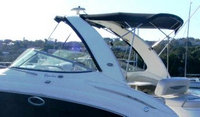 Photo of Chaparral 276 Signature Radar Arch, 2006: Bimini, Bimini Arch Connection Strip, Camper Top, viewed from Port Rear 