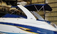 Photo of Chaparral 285 SSI Radar Arch, 2003: Bimini Top, Camper Top, Cockpit Cover, viewed from Port Rear 