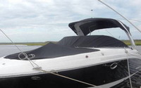 Photo of Chaparral 287 SSX Radar Arch, 2012: Bimini Top, Camper Top, Bow Cover Cockpit Cover, viewed from Port Front 