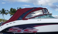 Photo of Chaparral 287 SSX Radar Arch, 2013: Bimini Top, Front Connector, Side Curtains, Camper Top, Camper Aft Curtain, viewed from Starboard Side 