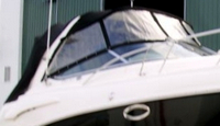 Chaparral® 290 Signature Canvas To Arch Bimini-Connector-OEM-T6™ Factory Front BIMINI CONNECTOR Eisenglass Window Set (also called Windscreen, typically 3 front panels, but 1 or 2 on some boats) zips between Bimini-Top (not included) and Windshield. (NO Bimini-Top OR Side-Curtains, sold separately), OEM (Original Equipment Manufacturer)