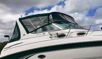 Chaparral® 300 Signature Ameritex Canvas Bimini-Connector-OEM-T2™ Factory Front BIMINI CONNECTOR Eisenglass Window Set (also called Windscreen, typically 3 front panels, but 1 or 2 on some boats) zips between Bimini-Top (not included) and Windshield. (NO Bimini-Top OR Side-Curtains, sold separately), OEM (Original Equipment Manufacturer)