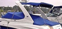 Chaparral® 310 Signature NO or Under Arch Cockpit-Cover-OEM-T3™ Factory Snap-On COCKPIT COVER with Adjustable Aluminum Support Pole(s) and reinforced Snap(s) for Pole alignment in Center of Cover on Larger Cockpit-Covers, OEM (Original Equipment Manufacturer)