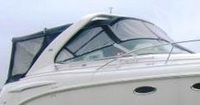 Photo of Chaparral 320 Signature Arch, 2003: Bimini Top, Front Connector, Side Curtains, Camper Top, Camper Side and Aft Curtains, viewed from Starboard Front 