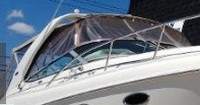 Chaparral® 330 Signature Arch Bimini-Connector-OEM-T4™ Factory Front BIMINI CONNECTOR Eisenglass Window Set (also called Windscreen, typically 3 front panels, but 1 or 2 on some boats) zips between Bimini-Top (not included) and Windshield. (NO Bimini-Top OR Side-Curtains, sold separately), OEM (Original Equipment Manufacturer)