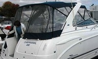 Photo of Chaparral 330 Signature Arch, 2004: Bimini Top under Arch Connector, Side Curtains, Camper Top, Camper Side and Aft Curtains, viewed from Starboard Rear 