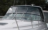 Photo of Chaparral 330 Signature Arch, 2004: Bimini Top under Arch Connector, Side Curtains, viewed from Port Front 
