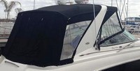 Chaparral® 350 Signature Arch Camper-Top-Aft-Curtain-OEM-T2.5™ Factory Camper AFT CURTAIN with clear Eisenglass windows zips to back of OEM Camper Top and Side Curtains (not included) and connects to Transom, OEM (Original Equipment Manufacturer)