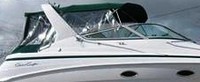 Photo of Chris Craft 328 Express Cruiser, 2001: Arch Bimini Top, Connector, Side Curtains, Camper Top, Camper Side and Aft Curtains, viewed from Starboard Side 