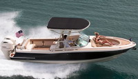 Photo of Chris Craft Calypso 26, 2018 Arch Top, viewed from Starboard Side, Above 