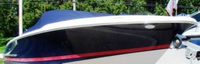 Photo of Chris Craft Launch 22, 2002: Cockpit Cover, viewed from Starboard Front 