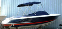 Chris Craft® Launch 22 Cockpit-Cover-OEM-T1.6™ Factory Snap-On COCKPIT COVER with Adjustable Aluminum Support Pole(s) and reinforced Snap(s) for Pole alignment in Center of Cover on Larger Cockpit-Covers, OEM (Original Equipment Manufacturer)