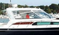 Photo of Chris Craft Roamer 40, 2005 Front Connector, Side Curtains, viewed from Starboard Side 