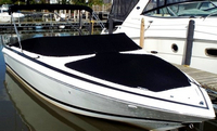 Photo of Cobalt 246, 2003: Bimini Top in Boot, Bow Cover Cockpit Cover, viewed from Starboard Front 