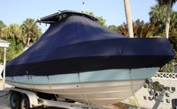 Cobia® 216CC T-Top-Boat-Cover-Elite-1099™ Custom fit TTopCover(tm) (Elite(r) Top Notch(tm) 9oz./sq.yd. fabric) attaches beneath factory installed T-Top or Hard-Top to cover boat and motors