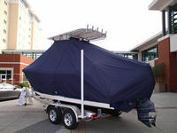 Photo of Cobia® 217CC 20xx T-Top Boat-Cover, viewed from Port Rear 564 