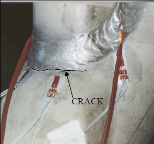 Cracked Aluminum Pipe Weld