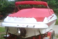 Photo of Crownline 220 LS, 2008: Bimini Top in Boot, Bow Cover Cockpit Cover, viewed from Starboard Rear 