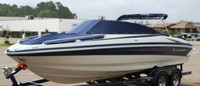 Photo of Crownline 230 LS, 2007: Bimini Top in Boot, Bow Cover Cockpit Cover, viewed from Port Front 