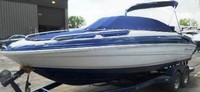 Photo of Crownline 230 LS, 2010: Bimini Top in Boot, Bow Cover Cockpit Cover, viewed from Port Front 