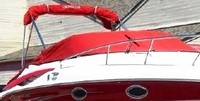 Photo of Crownline 250 CR No Arch, 2008: Bimini Top in Boot, Cockpit Cover, viewed from Starboard Front 