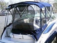 Photo of Crownline 250 CR No Arch, 2008: Bimini Top, Front Connector, Side Curtains, Camper Top, Camper Side and Aft Curtains, viewed from Starboard Rear 