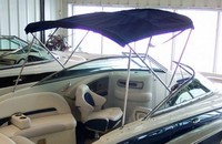 Photo of Crownline E4 NO Arch or Tower, 2014: Bimini Top, viewed from Starboard Rear 