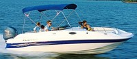 Ebbtide® 2100 SS Fun Cruiser Low Profile Windshield Bimini-Top-Canvas-NO-Zippers-OEM-T4™ Factory Bimini Top Replacement CANVAS (NO frame, sold separately) without Curtain Zippers, OEM (Original Equipment Manufacturer)