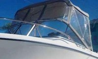Edgewater® 205EX Bimini-Connector-OEM-T1.5™ Factory Front BIMINI CONNECTOR Eisenglass Window Set (also called Windscreen, typically 3 front panels, but 1 or 2 on some boats) zips between Bimini-Top (not included) and Windshield. (NO Bimini-Top OR Side-Curtains, sold separately), OEM (Original Equipment Manufacturer)