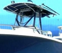 Photo of Edgewater 225CC, 2005: Factory T-Top Enclosure Curtains, viewed from Port Front 