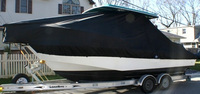 Photo of Edgewater 247CC 20xx T-Top Boat-Cover, viewed from Port Side 