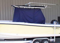 T-Top-Center-Console-Storage-Curtains-SU-42x72™A-Class (made to size) T-Top Storage-Curtain for center console boat with 42-inch Wide x 72-inch Long (228 inch circumference AT FLOOR) x 72 to 86 inch Tall T-Top. Our T-Top Center-Console Curtains (Mooring Curtains) are a great, inexpensive alternative to OEM Console and Helm Seat Covers. The Curtains attach to the underside of the T-Top frame and cover the entire Console, Helm Seat(s) (or Leaning Post) and Cooler Seat in front. These are perfect for mooring IN WATER at a dock or marina