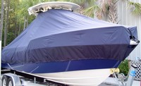 Photo of Everglades 230CC 20xx TTopCover™ T-Top boat cover, viewed from Starboard Front 