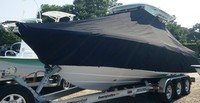 Photo of Everglades 275CC 20xx T-Top Boat-Cover, viewed from Port Front 
