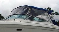 Formula® 280 BR No Arch Bimini-Connector-OEM-T™ Factory Front BIMINI CONNECTOR Eisenglass Window Set (also called Windscreen, typically 3 front panels, but 1 or 2 on some boats) zips between Bimini-Top (not included) and Windshield. (NO Bimini-Top OR Side-Curtains, sold separately), OEM (Original Equipment Manufacturer)