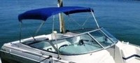 Formula® 280 BR No Arch Bimini-Top-Canvas-Zippered-Seamark-OEM-T6™ Factory Bimini CANVAS (no frame) with Zippers for OEM front Connector and Curtains (not included), SeaMark(r) vinyl-lined Sunbrella(r) fabric, OEM (Original Equipment Manufacturer)